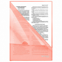 Папка-уголок жесткая, непрозрачная, А4, цвет персиковый, 0,15 мм, BRAUBERG PASTEL, 272891