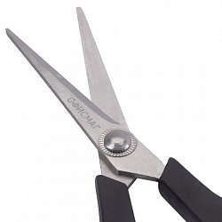Ножницы ОФИСМАГ "Soft Grip", 190 мм, резиновые вставки, черно-красные, 3-х сторонняя заточка, 236456