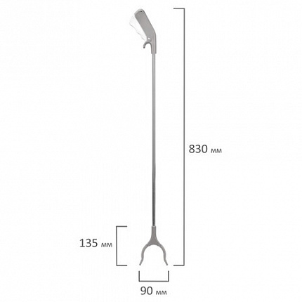 Захват для сбора мусора и предметов рычажный, 83 см, ПАЛКА-ХВАТАЛКА, LAIMA, 700887
