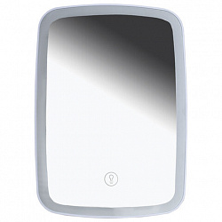 Зеркало настольное с LED-подсветкой для макияжа, 24х17 см, 3 режима свечения, аккумулятор 800 mAh, цвет белый, WBZ (ВБЗ), 609333