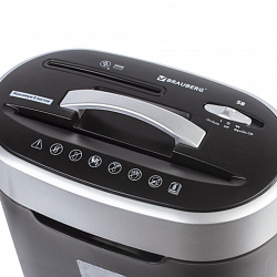 Уничтожитель (шредер) BRAUBERG S8, 4 уровень секретности, фрагменты 4х18 мм, 8 листов, корзина 16 литров, CD, 530962