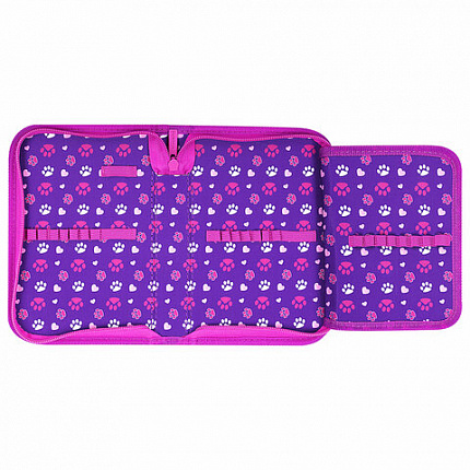 Пенал BRAUBERG, 1 отделение, 1 откидная планка, полиэстер, 21х14 см, "Playing kitty", 271521