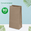 Крафт-пакет бумажный 12х8х24 см, КОМПЛЕКТ 100 шт., плотность 90 г/м2, LAIMA ECO CRAFT, 609682