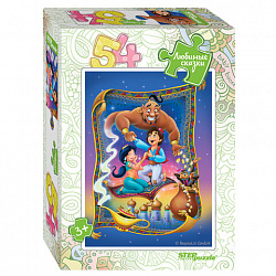 Пазл картонный 54 элемента, "Любимые сказки", АССОРТИ, поле 18х13,5 см, STEP PUZZLE