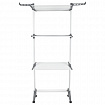 Сушилка напольная для белья раскладная МНОГОФУНКЦИОНАЛЬНАЯ, 3 уровня, на колесах, "Super Compact", СКЛАДНОЕ ОСНОВАНИЕ, LAIMA HOME, 608462