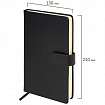Скетчбук, слоновая кость 140 г/м2 130х210 мм, 80 л., КОЖЗАМ, застежка, BRAUBERG ART CLASSIC, черный, 116460