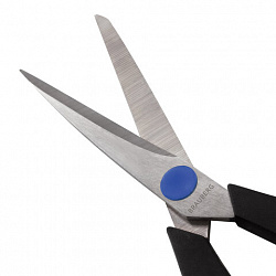 Ножницы BRAUBERG "Soft Grip", 216 мм, черно-синие, резиновые вставки, 3-х сторонняя заточка, 230763
