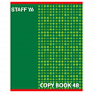 Тетрадь А5, 48 л., STAFF, скоба, клетка, офсет №2 ЭКОНОМ, обложка картон, "ОДИН ЦВЕТ" (точки), 402782