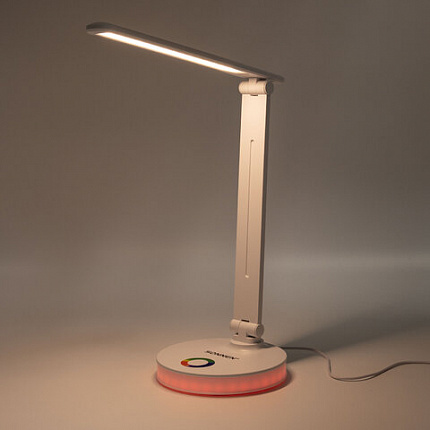 Настольная лампа-светильник, ночник SONNEN RG-001, 30 LED, 6 Вт, 3 режима, RGB-подсветка, белый, 238774