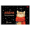 Альбом д/рис. А4 32л., спираль, рельефный картон, HATBER, 198х300мм, Котэ (5 видов),, 32А4тВсп