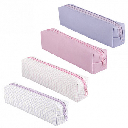 Пенал мягкий SNOOBAG (СНУБЭГ), 1 отделение, ПВХ, 21х6х5 см, АССОРТИ, "Пастель", 274568