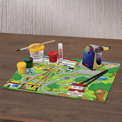 Настольное покрытие BRAUBERG KIDS, А3+, пластик, 46x33 см, "Лабиринт", 273620