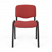 Стул для персонала и посетителей "ИЗО", черный каркас, ткань черно-красная, В-9/С-16
