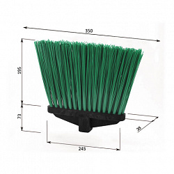 Метла синтетическая плоская "ГАРДЕНА LUX" ширина 35 см, высота 26,8 см, без черенка, еврорезьба, LAIMA EXPERT, 605371