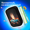 Пенал ЮНЛАНДИЯ, 3 отделения, картон с мягким покрытием, 19х11 см, "Огненная машина", 272267