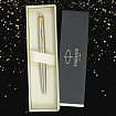 Ручка перьевая PARKER "Jotter Core Stainless Steel GT", ежедневник А5 черный, пакет, 880902