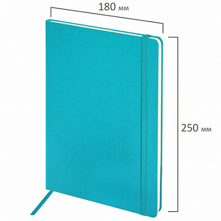 Блокнот-скетчбук БОЛЬШОЙ ФОРМАТ (180х250 мм) В5, BRAUBERG ULTRA, 80 г/м2, 96 л., без линовки, бирюзовый, 113065