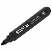 Маркер перманентный STAFF "Basic Budget PM-125", ЧЕРНЫЙ, КОМПЛЕКТ 3 штуки, наконечник 3 мм, 880597
