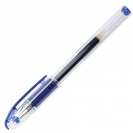 Ручка гелевая PILOT "G-3", корпус прозрачный, узел 0,38 мм, линия 0,2 мм, резиновый упор, синяя, BLN-G3-38 L