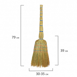 Веник сорго 6-ти прошивной ЛЮБАША "ПРЕМИУМ", длина 79 см, 604230