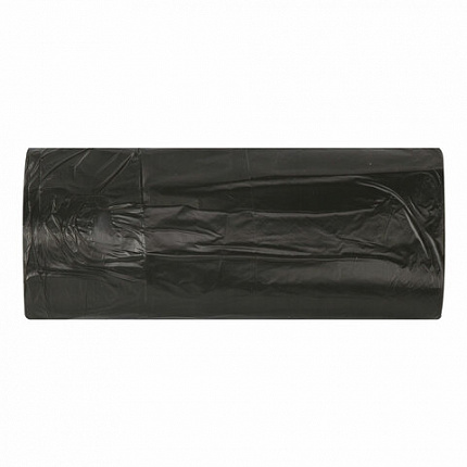Мешки для мусора 30 л черные в рулоне 30 шт., ПНД 10 мкм, 50х60 см, ЛЮБАША, 608090