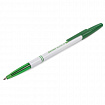Ручка шариковая BRAUBERG "Офисная", ЗЕЛЕНАЯ, корпус белый, узел 1 мм, линия письма 0,5 мм, 141511