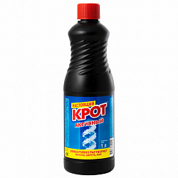 Средство для прочистки канализационных труб 1 л, КРОТ "Активный", 4000030