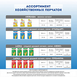 Перчатки МНОГОРАЗОВЫЕ латексные LAIMA "СТАНДАРТ", х/б напыление, ПЛОТНЫЕ, размер 9-10, XL (очень большой), желтые, вес 48 г, 600782