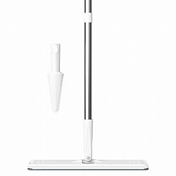 Швабра с отжимом и ведром 12л/9л двухкамерное, 2 насадки микрофибра, карманы с 2-х сторон, рукоятка 134-154см белый NeoMop XL, LAIMA,609149