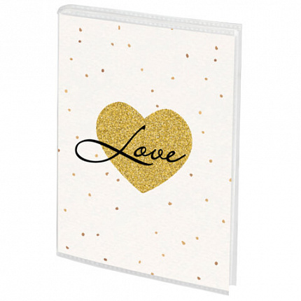 Фотоальбом BRAUBERG на 36 фото 10*15 см, мягкая обложка, "Golden heart", 391433