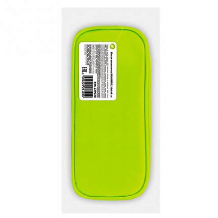 Пенал-косметичка BRAUBERG, мягкий, "KING SIZE NEON GREEN", 20х8х9 см, 229020