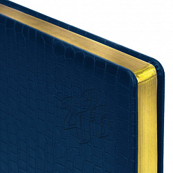 Ежедневник датированный 2026, БОЛЬШОЙ ФОРМАТ 210х297 мм, А4, BRAUBERG "Comodo", под кожу, синий, 117243