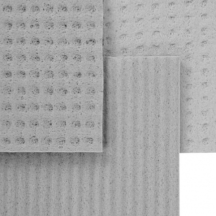 Салфетки губчатые для уборки кухни 15х15 см, ЦЕЛЛЮЛОЗНЫЕ, КОМПЛЕКТ 3 шт., серые, LAIMA, 700261