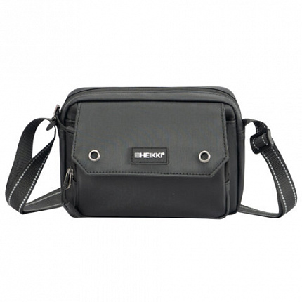 Сумка на плечо HEIKKI WALLET (ХЕЙКИ) два отделения, органайзер, черная, 15х20х5 см, 272639