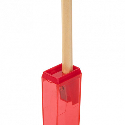 Точилка ПИФАГОР, с контейнером, прямоугольная, пластиковая, тонированный корпус, ассорти, 226530