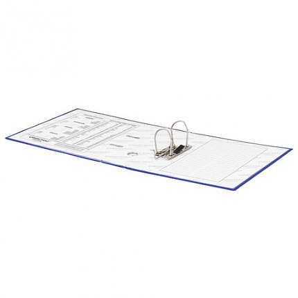 Папка-регистратор ОФИСМАГ с арочным механизмом, покрытие из ПВХ, 75 мм, синяя, 225749