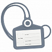 Бейдж горизонтальный для пропуска и ID-карт, СИЛИКОНОВЫЙ, 54х85 мм, шнурок 42 см, серый, BRAUBERG, 238909