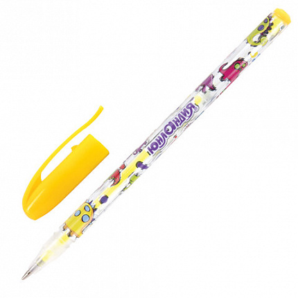 Ручки гелевые ЮНЛАНДИЯ, НАБОР 6 ЦВЕТОВ, НЕОН, корпус с печатью, узел 0,7 мм, линия письма 0,5 мм, 142804