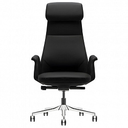 Кресло HAWASAN PREMIUM EX-840 STELLAR, синхромеханизм, алюминий, экокожа, черное, 533241
