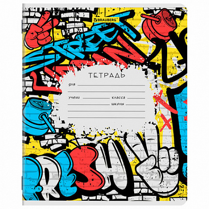 Тетрадь 12 л. BRAUBERG клетка, обложка картон, МИКС-2, 107269