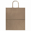 Крафт-пакет бумажный 22х12х25 см, КОМПЛЕКТ 50 шт., крученые ручки, плотность 90 г/м2, LAIMA ECO CRAFT, 609684
