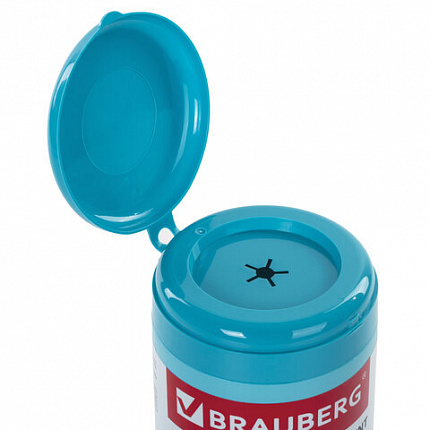 Салфетки АНТИБАКТЕРИАЛЬНЫЕ ДЛЯ БЫТОВОЙ И ОРГТЕХНИКИ, ПЛОТНЫЕ, BRAUBERG, 13x17 см, 100 шт., 513477