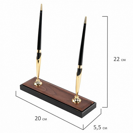 Набор настольный GALANT "Sirius" из дерева, 8 предметов, цвет "орех/чёрный", 238161