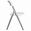 Стулья складные BRABIX "Golf Lite CF-017", КОМПЛЕКТ 4 шт., серебристый каркас, пластик, белый, 533035
