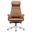 Кресло HAWASAN PREMIUM EX-840 STELLAR, синхромеханизм, алюминий, экокожа, коричневое, 533242