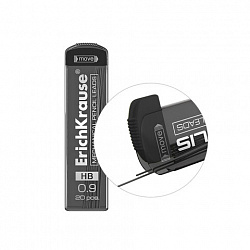 Грифели запасные для механических карандашей 0,9 мм ERICH KRAUSE, HB, КОМПЛЕКТ 20 ШТ,, 48144