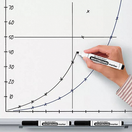 Маркер стираемый для белой доски ЧЕРНЫЙ, CENTROPEN "Dry-Wipe", 2,5 мм, 8559, 5 8559 0112
