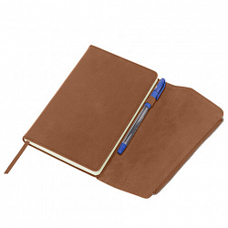 Ежедневник датированный 2026, А5, 145х213 мм, BRAUBERG "Jacket", под кожу, клапан, держатель, розовый, 117400