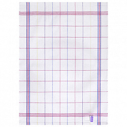 Салфетка универсальная, ХЛОПОК, 47х65 см, белая клетка, легкий цветной контур, ассорти, BOOMHOUSE (БУМХАУС), 700886