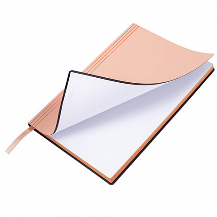 Блокнот А5 138x213 мм, BRAUBERG "Personal", под кожу, 80 листов, клетка, розовый, 116611